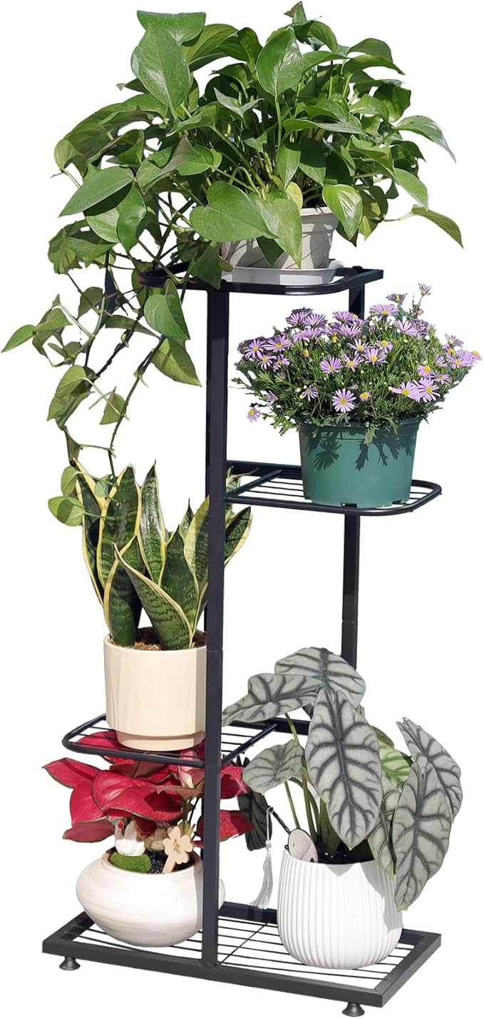 Plant Stand Indoor Outdoor, Corner Metal Plant Stands, Heavy Duty Tall Planter by Unknown