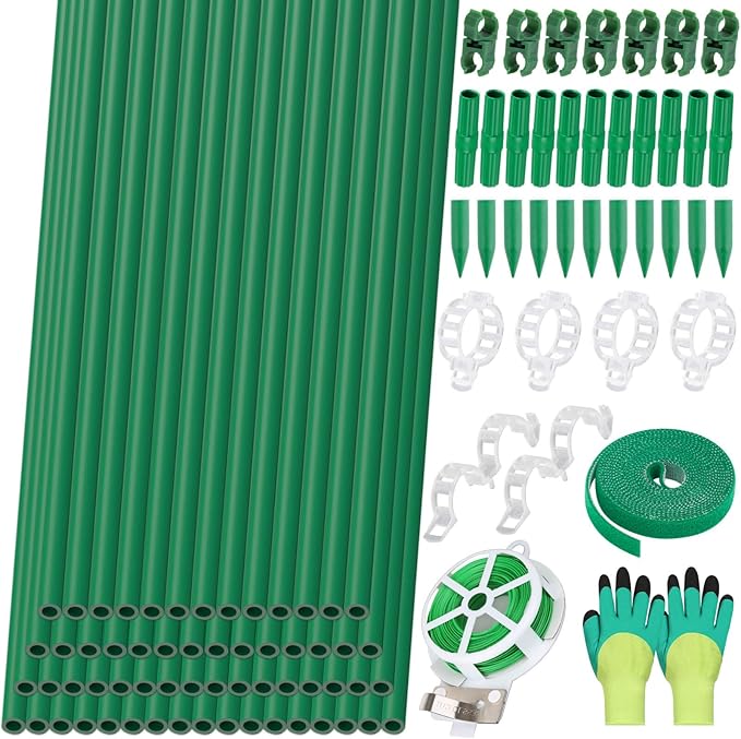 Lezmarket 60 Pack Garden Tomato Stakes, Plant Support Stakes, DIY 4ft 5ft 6ft by Lezmarket