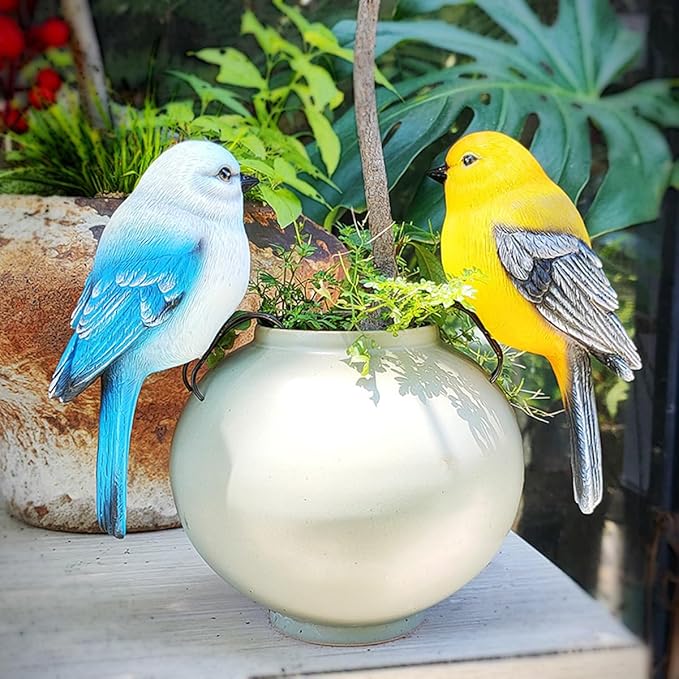 Garden Bird Statue Flower Pot Hugger Outdoor Decor - Image 9