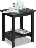 Y&M Outdoor Side Table, HIPS Adirondack Small Double Layer Table, Waterproof by YM