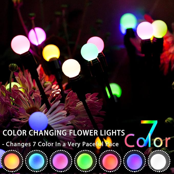 TONULAX Solar Garden Lights, Starburst Swaying When Wind Blows, Solar Lights - Image 6