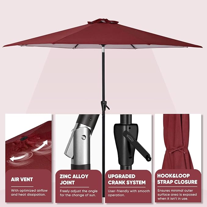 Tempera Patio Market Outdoor Table Umbrella - Image 4