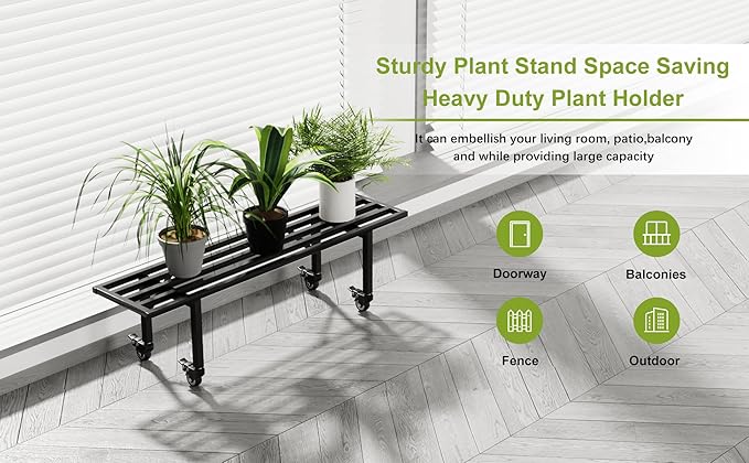 Zhongma One Tier Metal Plant Stand - Image 2