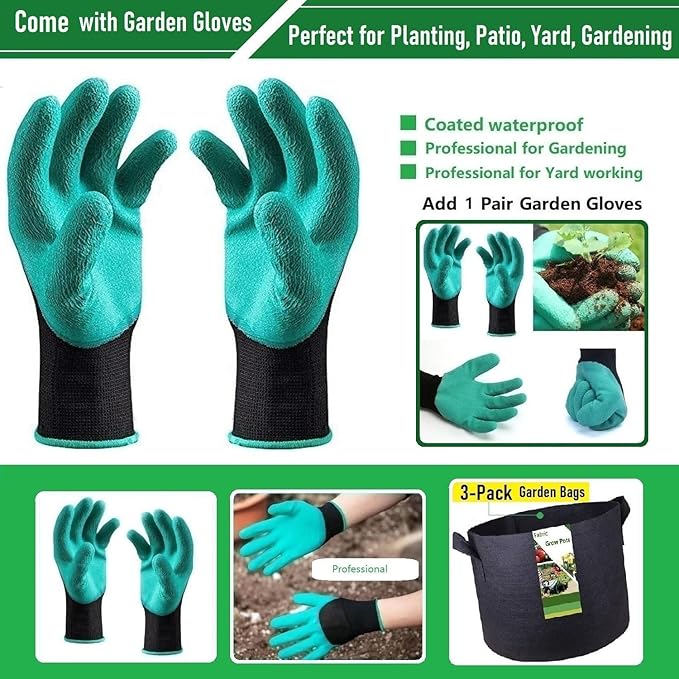 3-Pack 40 Gallon Thickened Plant Grow Bags Large Heavy Duty Garden Bag Fabric - Image 9