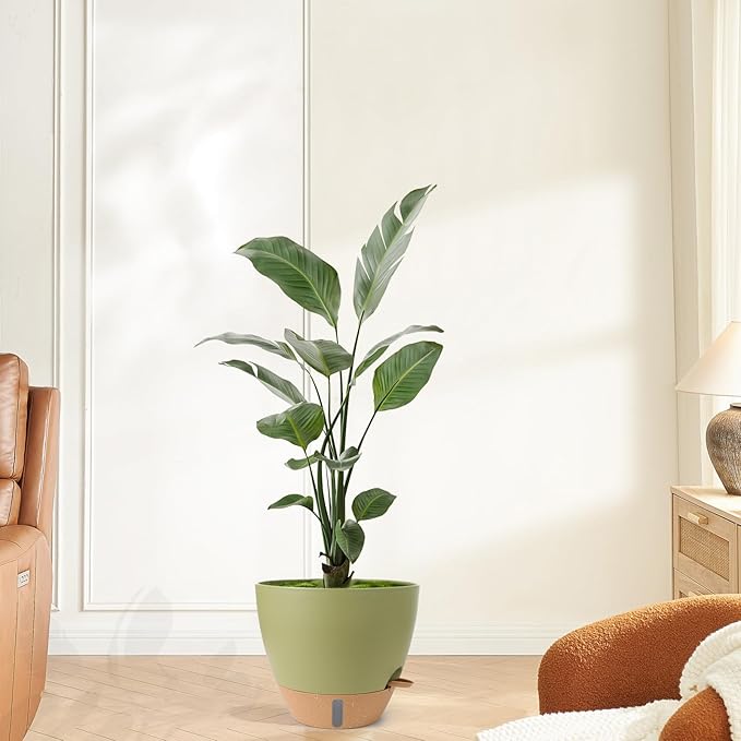 Plant Pots, 12/10/9/8/ Inch Large Plastic Self Watering Flower Pots Indoor - Image 7