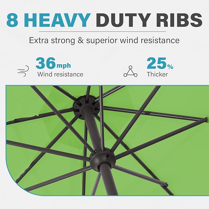 MEWAY 12ft Patio Umbrella Outdoor Table Umbrellas - Image 5