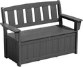 SERWALL HDPE Outdoor Storage Bench, All-Weather, UV-Resistant Deck Box by SERWALL
