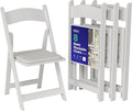 SIMPLEX 8 White Folding Chairs – Resin Stackable Foldable Chairs by Simplex
