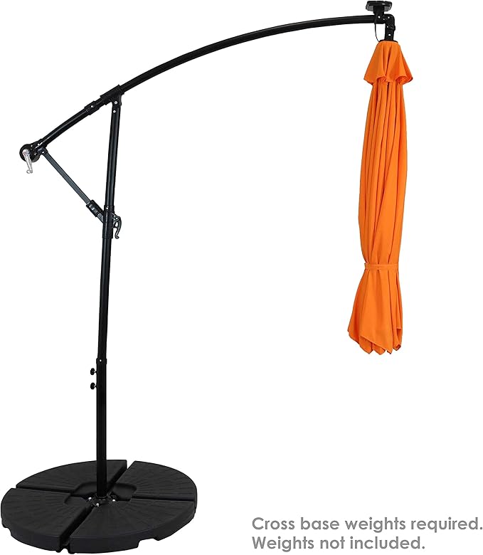Sunnydaze 10' Solar Offset Patio Umbrella - Image 3