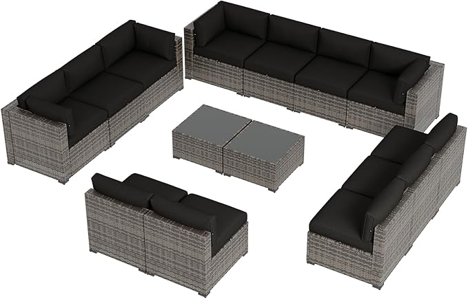 Aoxun Patio Furniture Sets, 14-Piece Outdoor Patio Furniture - Image 9