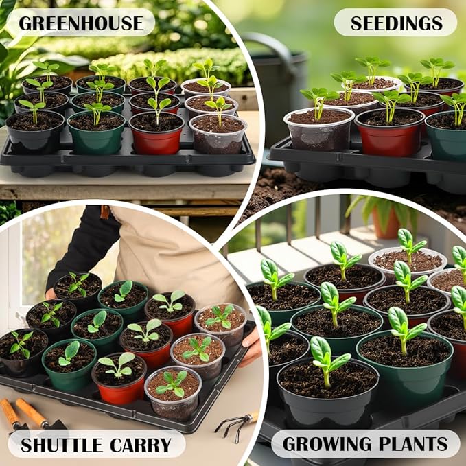 12 Cell Round Nursery Pot Trays Thickened Durable Seedling Pots Shuttle - Image 6
