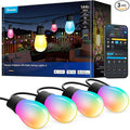 Govee S14 Bulb Outdoor String Lights 2, 144ft RGBIC Smart Warm White Outdoor by Govee