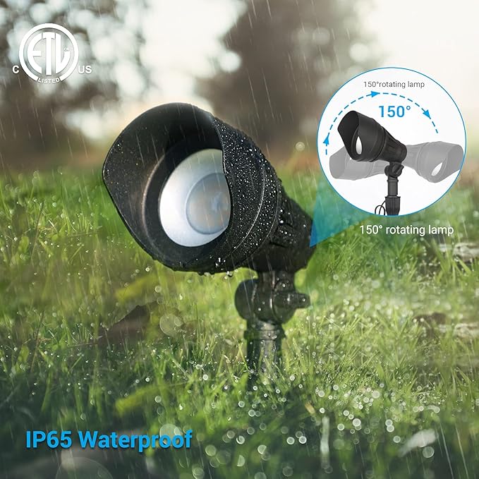 DEWENWILS LED Low Voltage Landscape Lights, 14W 540LM 3000K 12V Aluminum - Image 3