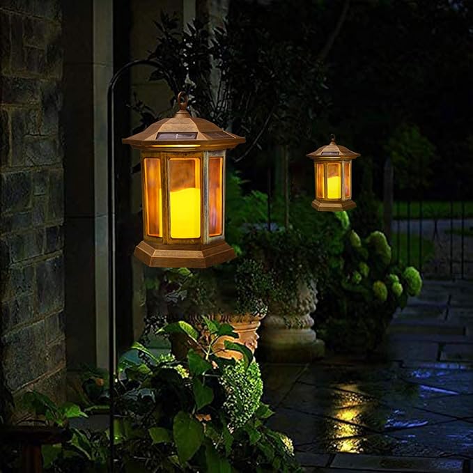 Solar Lantern Outdoor, Outdoor Hanging Candle Lanterns LED Lights - Image 8