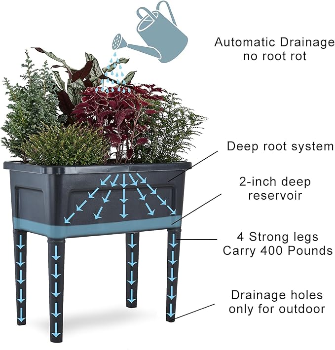 2 Pcs Plastic Raised Garden Beds - Image 5