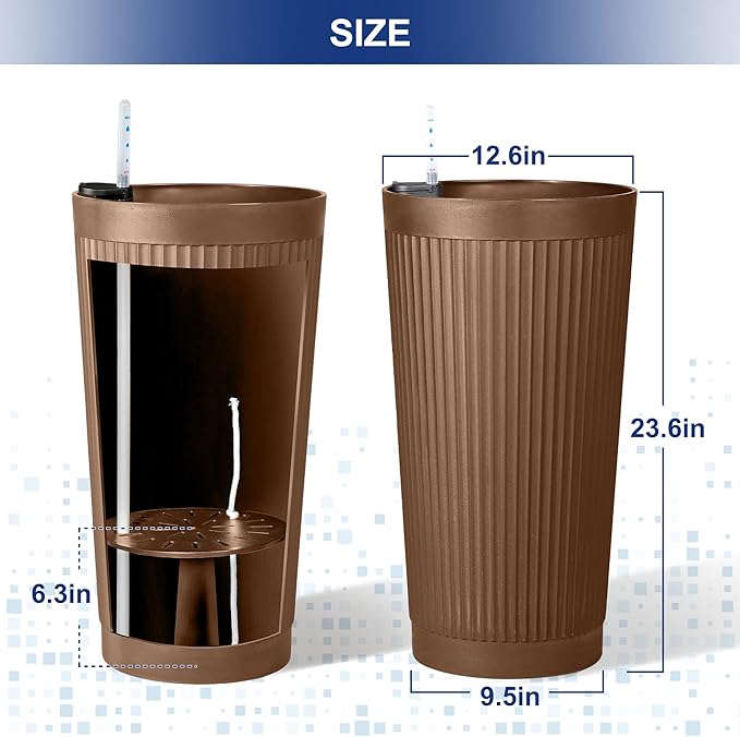 FENCY 2Pack 24IN Self Watering Planter - Image 2
