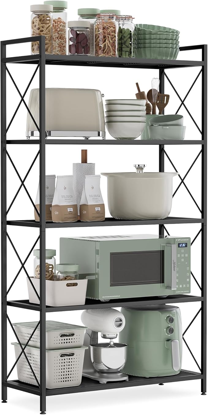 SONGMICS 5-Tier Metal Storage Rack, Shelving Unit by SONGMICSbySONGMICSHOME