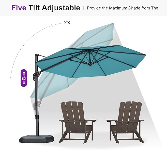 PURPLE LEAF 10 Feet Cantilever Umbrella - Image 7