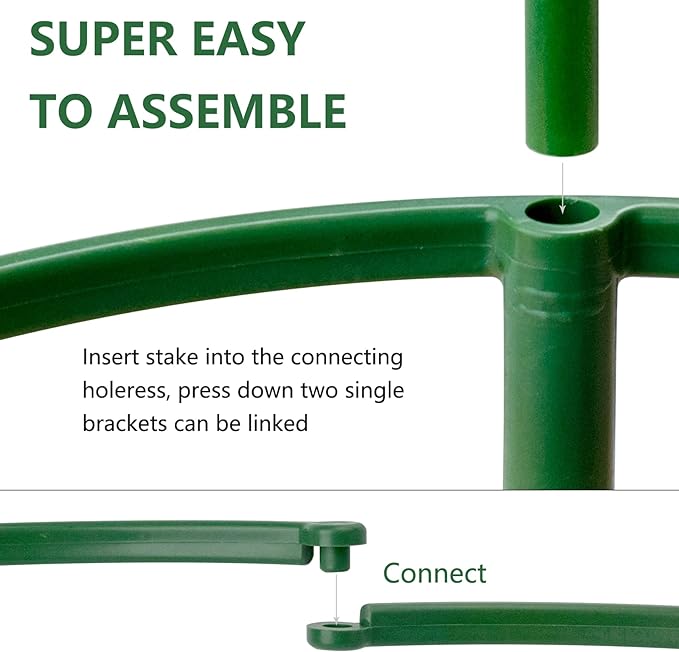 12Packs Plant Support Stakes Half Round Plant Stakes - Image 3