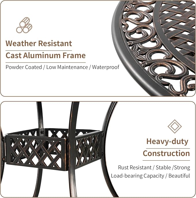 41" Round Patio Dining Table - Image 4