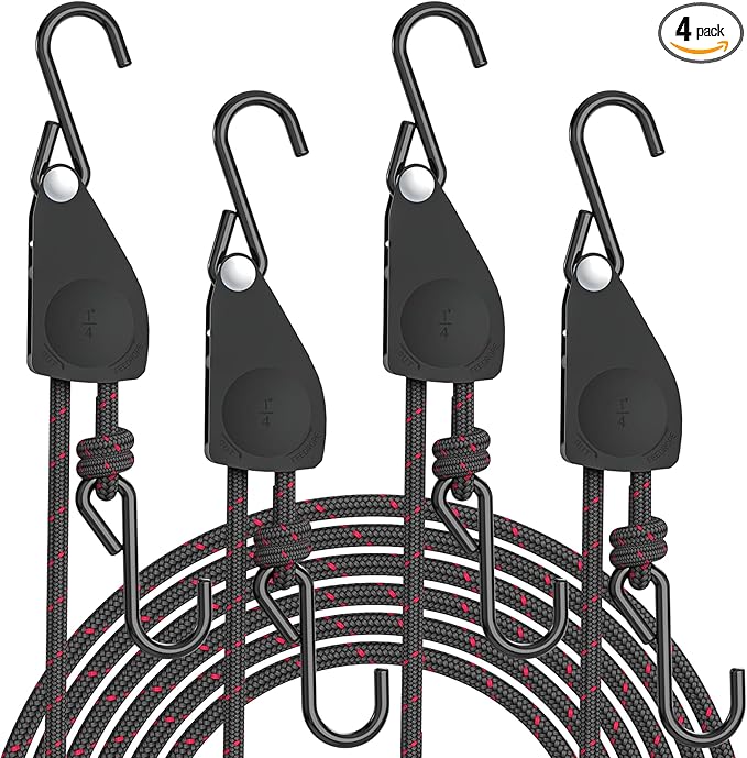 Kayak Straps Tie Downs 4 Pack, Roof Rack Straps Adjustable Ratchet Tie Down by STAYGROW
