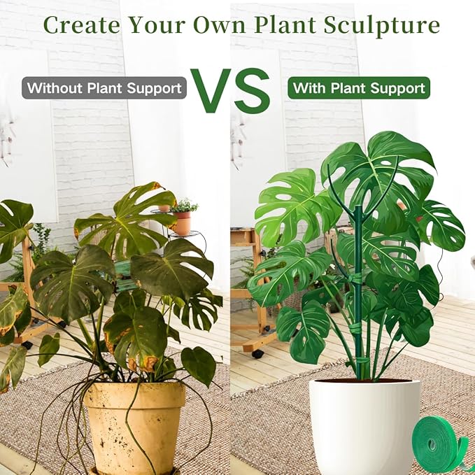 4 Pack Stackable Monstera Plant Support Stakes, 29inch Climbing Plant Sticks - Image 4