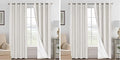 H.VERSAILTEX 100% Blackout Curtains Ivory, Linen Blackout Curtains 96 inch by HVERSAILTEX