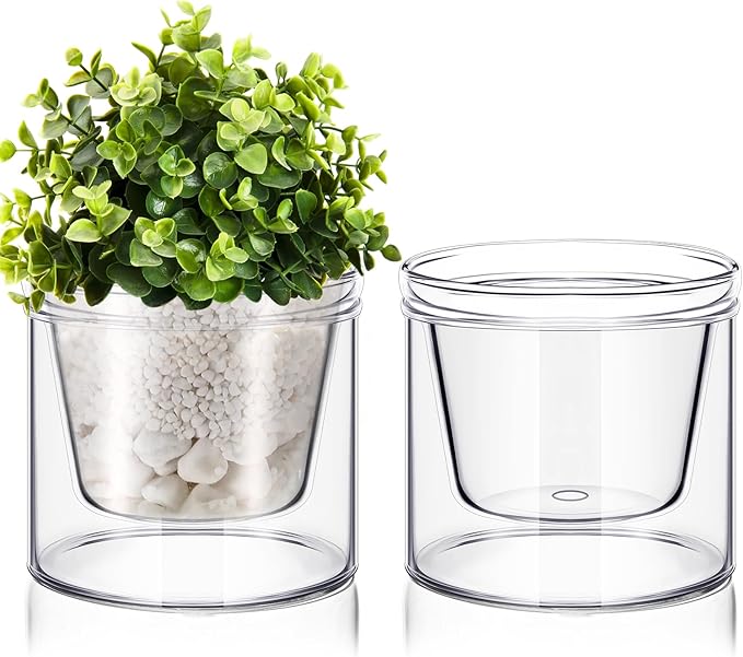 Baderke 2 Pcs 4 Inch Self Watering Pot by Baderke