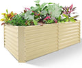 Land Guard 6x3x2ft Galvanized Raised Garden Bed, Planter Boxes Outdoor by LandGuard