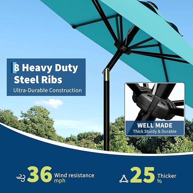 Garvee 9FT Patio Umbrella - Image 6