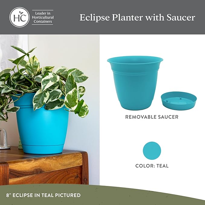 The HC Companies 8 Inch Eclipse Round Planter Pots - Image 2