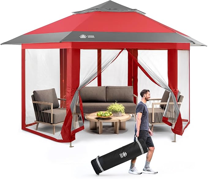 CROWN SHADES 13x13 Pop Up Gazebo by CrownShades