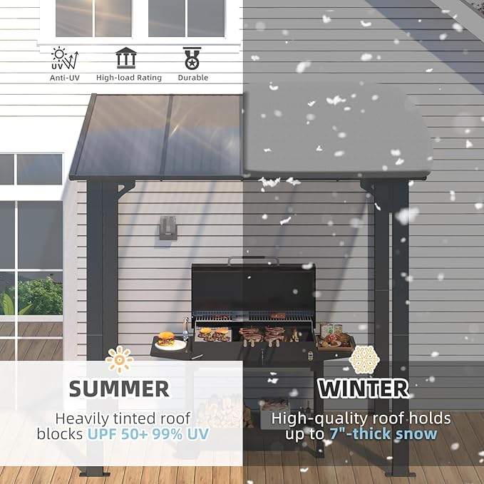 AECOJOY 8' x 5' Grill Gazebo Outdoor Pergola - Image 2