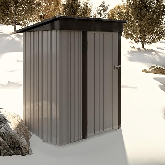 Greesum Metal Outdoor Storage Shed 5FT x 3FT, Steel Utility Tool Shed Storage - Image 3
