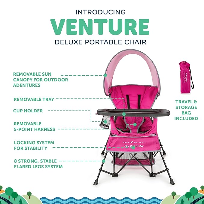 Baby Delight Go with Me Venture Portable Chair | Indoor and Outdoor | Sun - Image 2