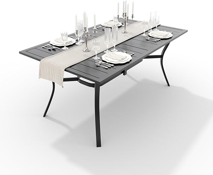 MELLCOM 63''x38'' Outdoor Dining Table - Image 9