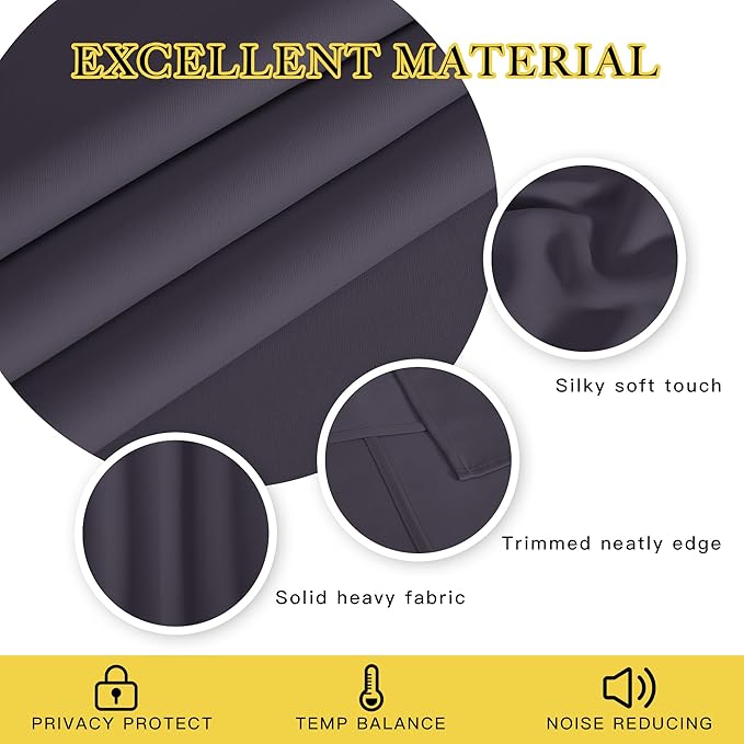 NICETOWN Blackout Window Curtain 90 inch Length - Image 2