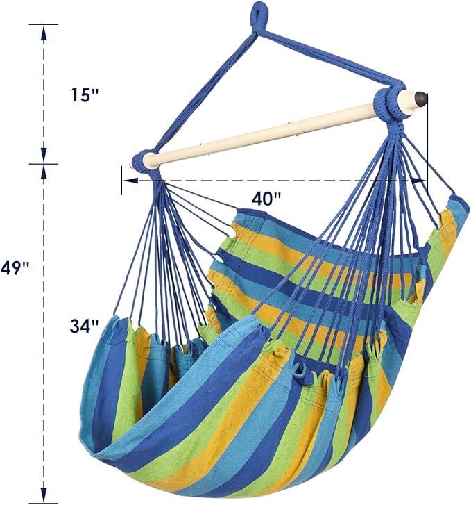 Highwild Hammock Chair Hanging Rope Swing - Image 6