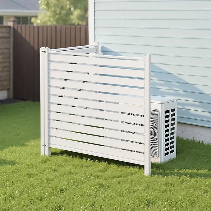 VEVOR 48" W x 48" H Vinyl Fence Panels, Air Conditioner Fence, Outdoor Privacy - Image 8