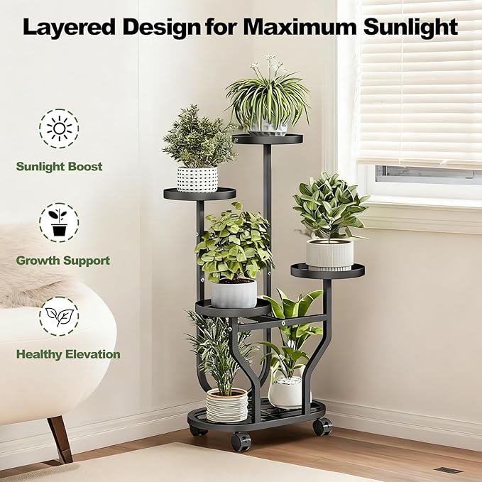 Plant Stand Indoor Outdoor 4 Tier Flower Holder - Image 6