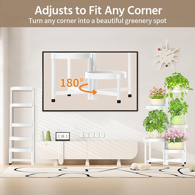 LASZOLA 5 Tiered Folding Plant Stand Indoor - Image 4
