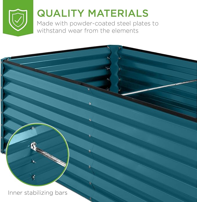 Best Choice Products 6x3x2ft Outdoor Metal Raised Garden Bed, Deep Root Box - Image 6