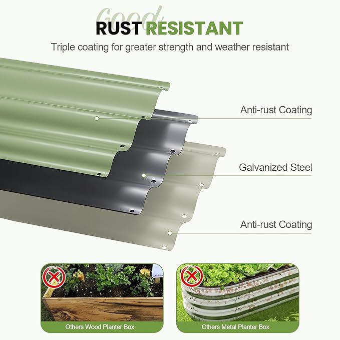 5-in-1 Adjustable Raised Garden Bed Kit | Galvanized Planter Boxes - Image 6