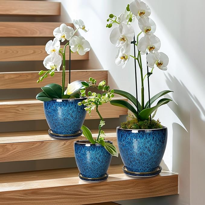 Ceramic Plant Pot, 6.3 Inch Ceramic Planter Pot - Image 7