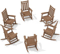 KINGYES Oversized Outdoor Rocking Chair Set of 6, All-Weather Patio Rocking by KINGYES