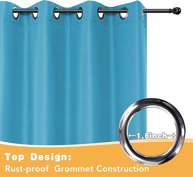 HolidayIdeas Outdoor Curtains for Patio Waterproof, 4 Panels - Image 4