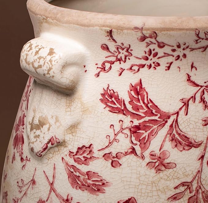 Antique Ceramic Planter & Vase for Home Decor, 6.68 Inch Rustic Farmhouse - Image 4