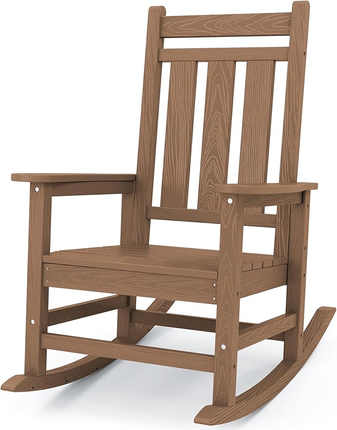 KINGYES Oversized Outdoor Rocking Chair, All-Weather Patio Rocking Chairs by KINGYES