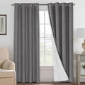 H.VERSAILTEX Linen Blackout Curtains 84 Inches Long 100% Absolutely Blackout by HVERSAILTEX