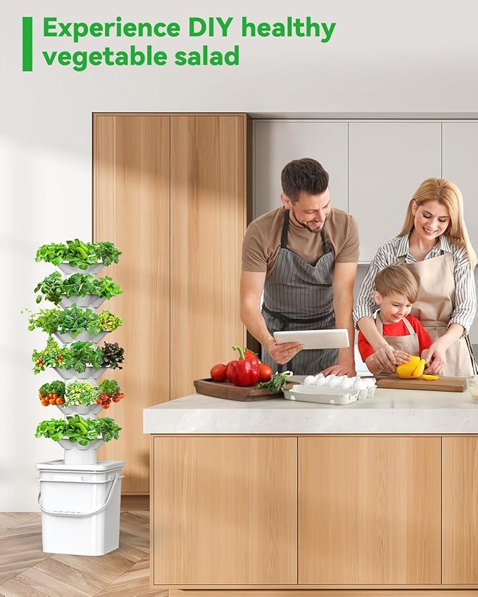 Vertical Hydroponics Growing System Kit, Indoor Outdoor Gardening System Kits - Image 7